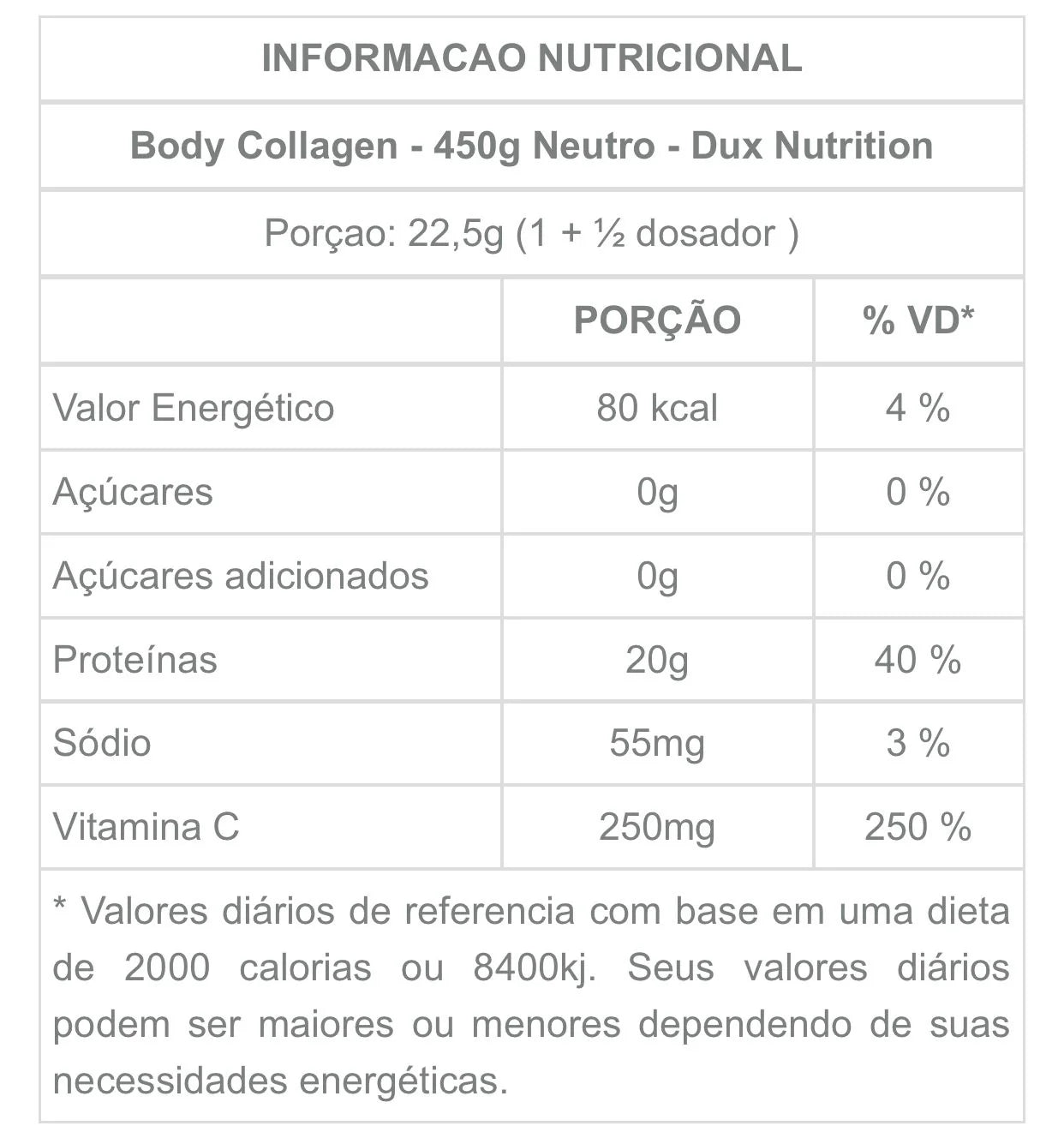 Body Collagen Protein 450g - Dux
