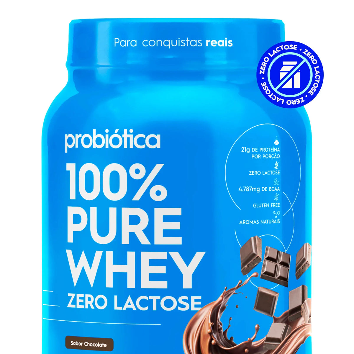 Whey Concentrado - 100% Pure Zero Lactose (900g) - Probiótica
