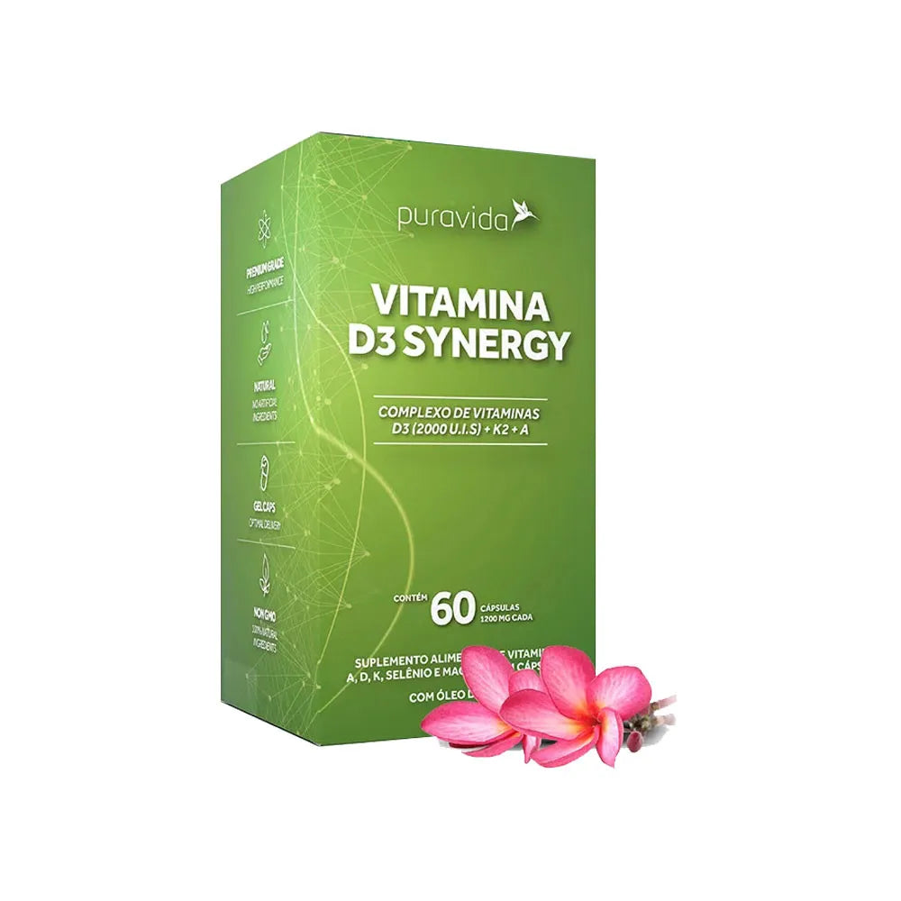 Vitamina D3 Sinergy 60 cápsulas – Puravida