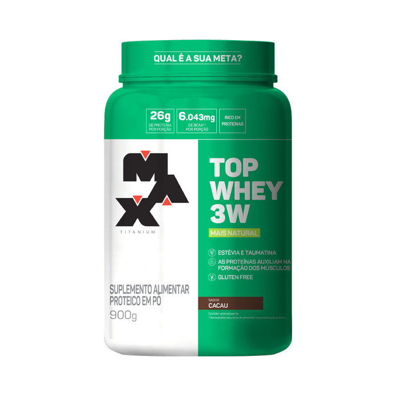 Top Whey 3W + Natural 900g - Max Titanium