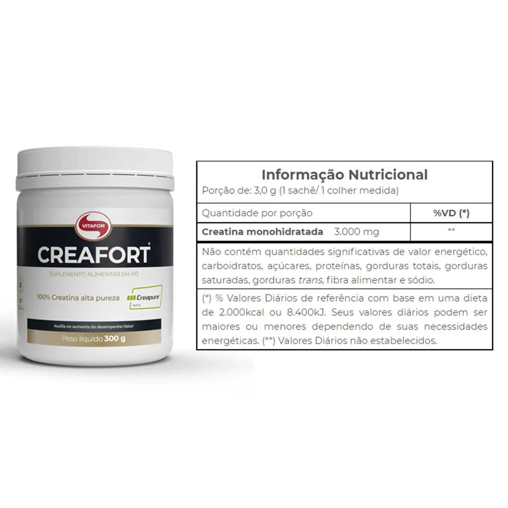 Creatina Creafort 3g 30 sachês - Vitafor
