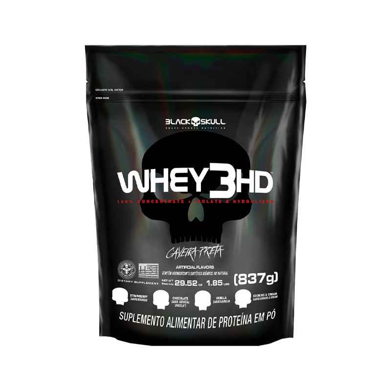Whey 3HD 837g - Black Skull