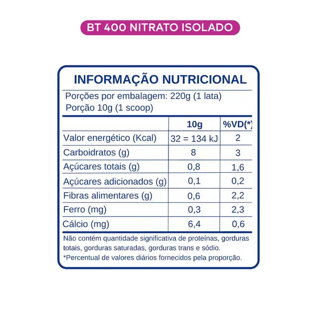 BT Nitrato 400 Dobro (220g) - Beterraba isolada em pó