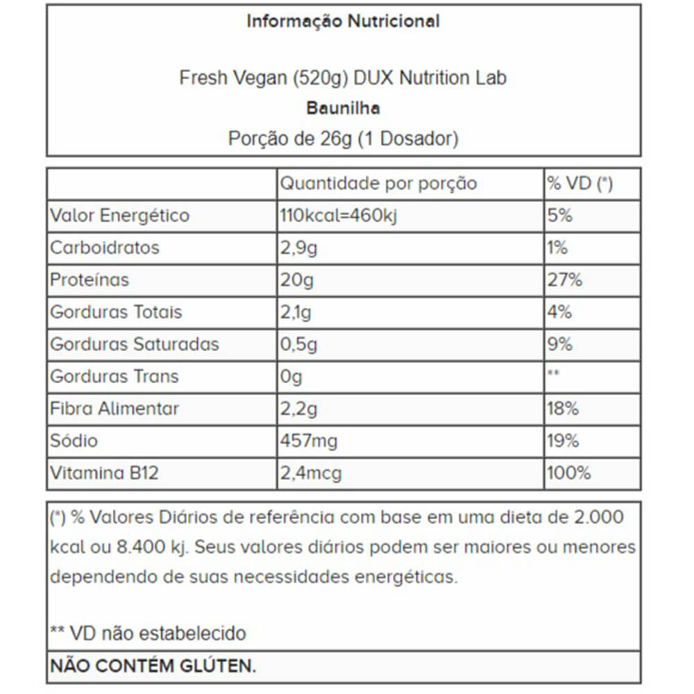 Fresh Vegan 26g - Dux Nutrition