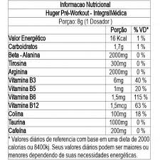Huger Pre Workout 160g - Integralmedica
