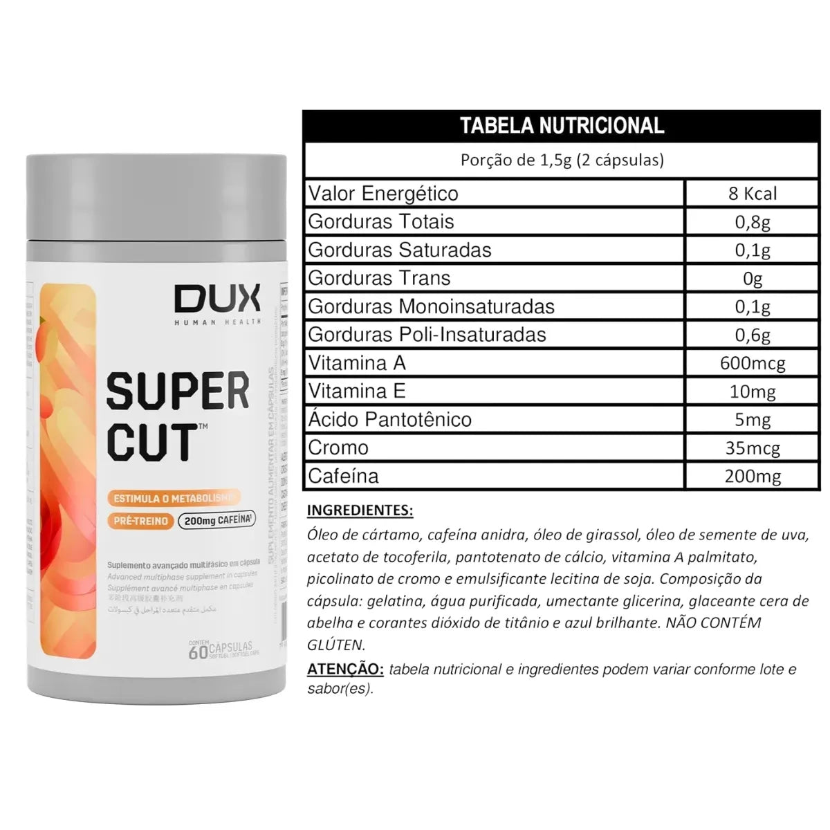 Supercut Original 60 cápsulas - Dux Nutrition