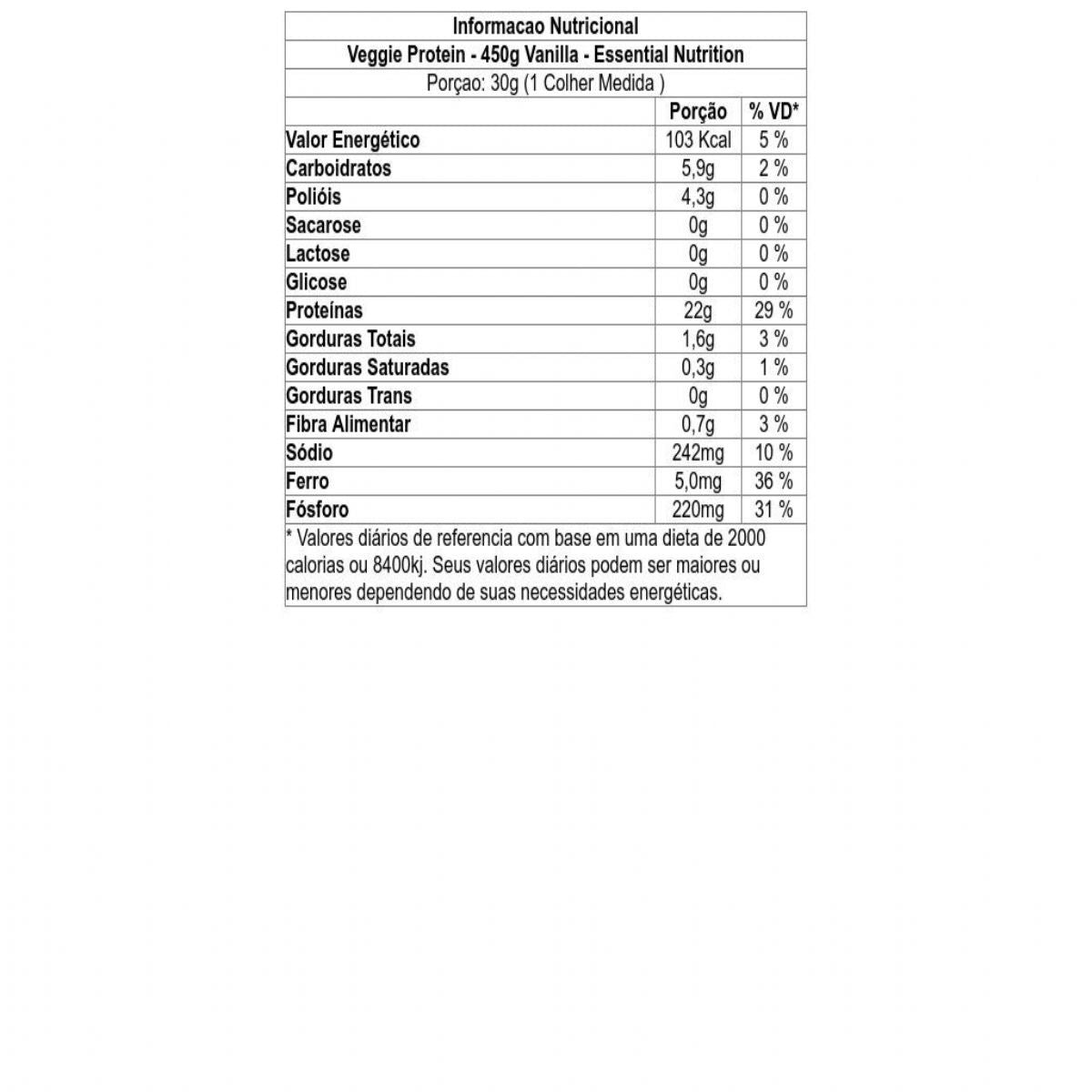 Veggie Protein 30g - Essential Nutrition