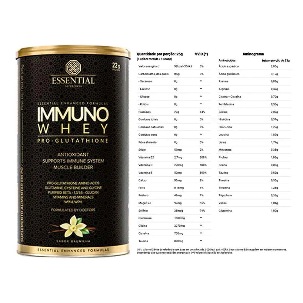 Immuno Whey Pro Glutathione 30g 15 un - Essential Nutrition